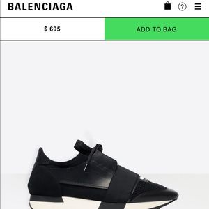 Balenciaga black race runners
